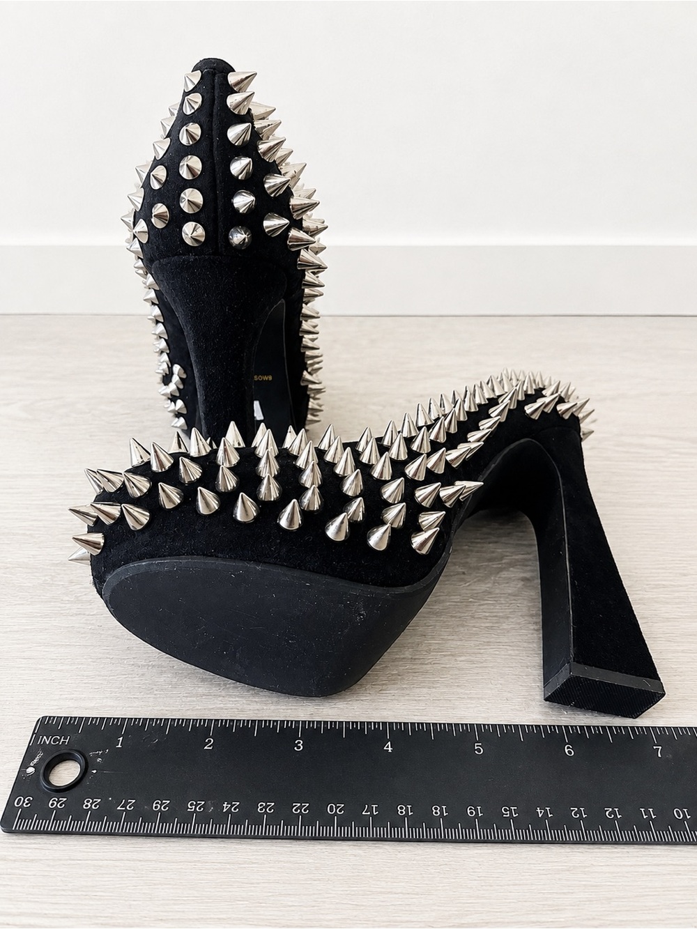 Jeffrey Campbell Ibiza Black Spike-Embellished Women's Pumps - Picture 2 of 2